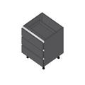 #15 Base cabinet 600mm (3 Drawers)