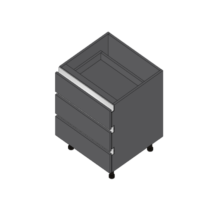 #15 Base cabinet 600mm (3 Drawers)