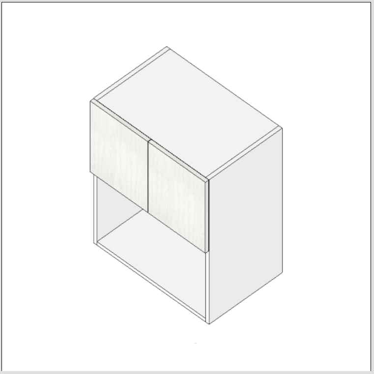 Wall cabinet 600mm (microwave)